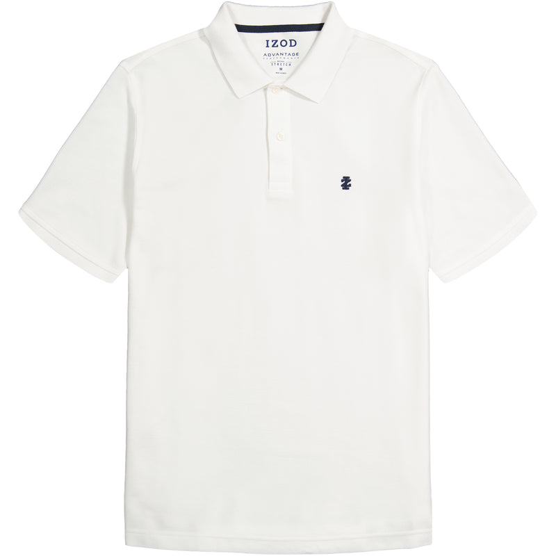 ADVANTAGE PERFORMANCE SHORT SLEEVE SLIM FIT POLO SHIRT BRIGHT WHITE IZOD