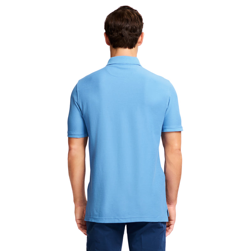 ADVANTAGE PERFORMANCE SHORT-SLEEVE SLIM FIT POLO - BLUE REVIVAL