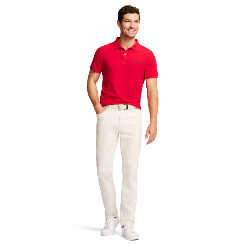 ADVANTAGE PERFORMANCE SHORT-SLEEVE SLIM FIT POLO - REAL RED