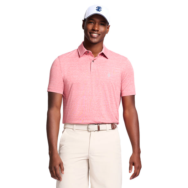 GOLF TITLE HOLDER SHORT SLEEVE POLO - SALTWATER RED