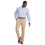 PERFORMANCE COMFORT LONG SLEEVE BUTTON DOWN SHIRT - MAZARINE BLUE