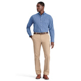 PERFORMANCE COMFORT LONG SLEEVE BUTTON DOWN SHIRT - ESTATE BLUE
