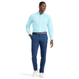PERFORMANCE COMFORT LONG SLEEVE BUTTON DOWN SHIRT - BLUE RADIANCE