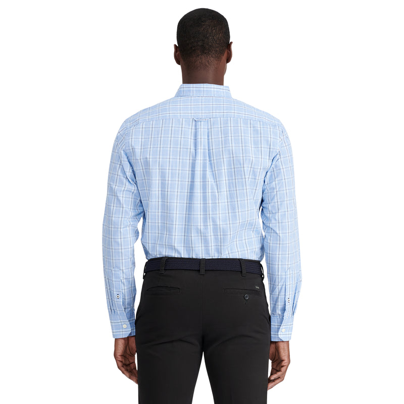 BUTTON-DOWN LONG-SLEEVE STRETCH PERFORMANCE SOLID SHIRT - BLUE REVIVAL