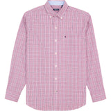 PERFORMANCE COMFORT LONG SLEEVE PLAID BUTTON DOWN SHIRT - BIKING RED
