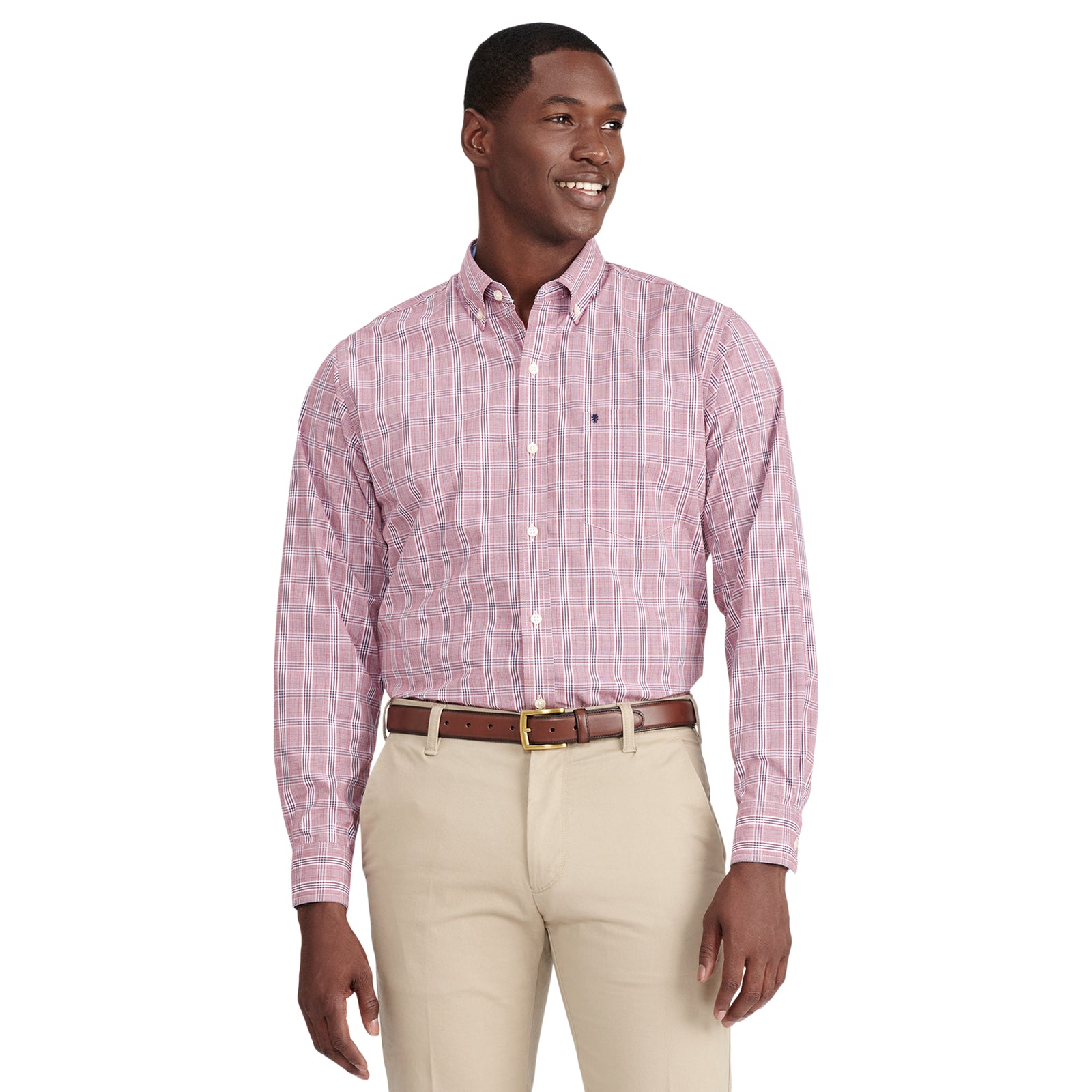 Performance Comfort L/S Plaid Shirt - Biking Red – IZOD