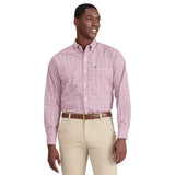 PERFORMANCE COMFORT LONG SLEEVE PLAID BUTTON DOWN SHIRT - BIKING RED