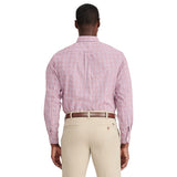 PERFORMANCE COMFORT LONG SLEEVE PLAID BUTTON DOWN SHIRT - BIKING RED