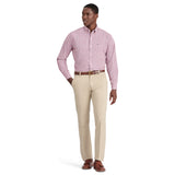 PERFORMANCE COMFORT LONG SLEEVE PLAID BUTTON DOWN SHIRT - BIKING RED