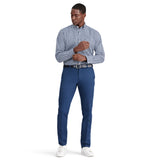 PERFORMANCE COMFORT LONG SLEEVE PLAID BUTTON DOWN SHIRT - BLACK