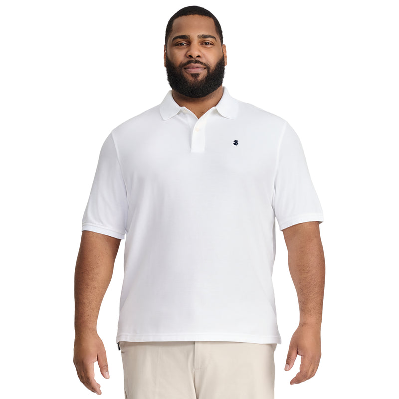 BIG AND TALL ADVANTAGE PERFORMANCE SHORT-SLEEVE POLO - BRIGHT WHITE