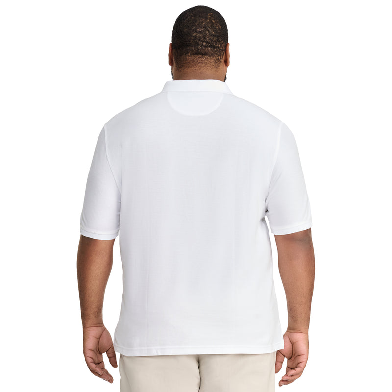 BIG AND TALL ADVANTAGE PERFORMANCE SHORT-SLEEVE POLO - BRIGHT WHITE