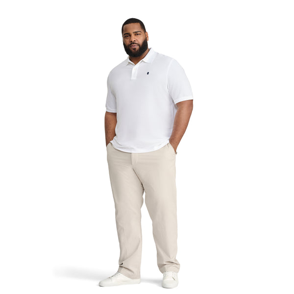 BIG & TALL ADVANTAGE PERFORMANCE POLO - BRIGHT WHITE
