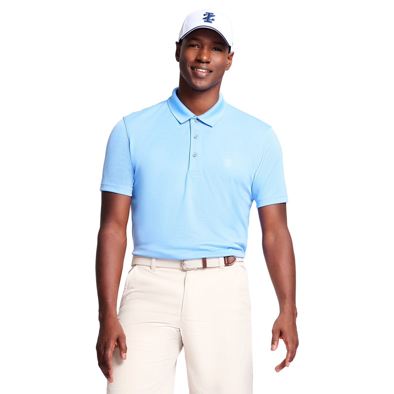 PERFORMANCE GOLF GRID POLO RIVERIA BLUE IZOD