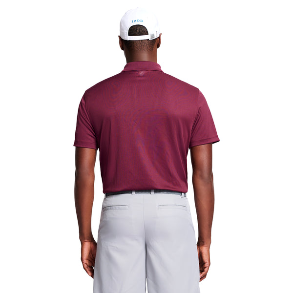 PERFORMANCE GOLF GRID SHORT-SLEEVE STRETCH POLO - FIG