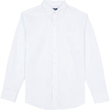 BIG & TALL PERFORMANCE COMFORT LONG SLEEVE BUTTON DOWN SHIRT - BRIGHT WHITE