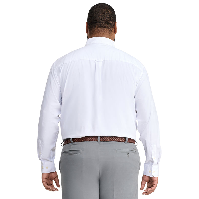 Big & Tall Performance Comfort L/S Button-down Shirt - Izod Sportswear - Bright White Big & Tall Performance Comfort L/S Button-down Shirt - Izod Sportswear - Bright White