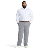 BIG & TALL PERFORMANCE COMFORT LONG SLEEVE BUTTON DOWN SHIRT - BRIGHT WHITE