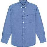 BIG & TALL PERFORMANCE COMFORT LONG SLEEVE BUTTON DOWN SHIRT - ESTATE BLUE