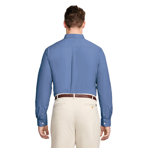 2xlt long sleeve dress shirts Big & Tall Performance Comfort L/S Button-down Shirt - Izod Sportswear - Estate Blue
