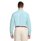 BIG & TALL PERFORMANCE COMFORT LONG SLEEVE BUTTON DOWN SHIRT - BLUE RADIANCE