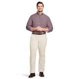 BIG & TALL PERFORMANCE COMFORT LONG SLEEVE BUTTON DOWN SHIRT- ROYALE