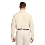 BIG & TALL PERFORMANCE COMFORT LONG SLEEVE BUTTON DOWN SHIRT - GOLDEN CREAM