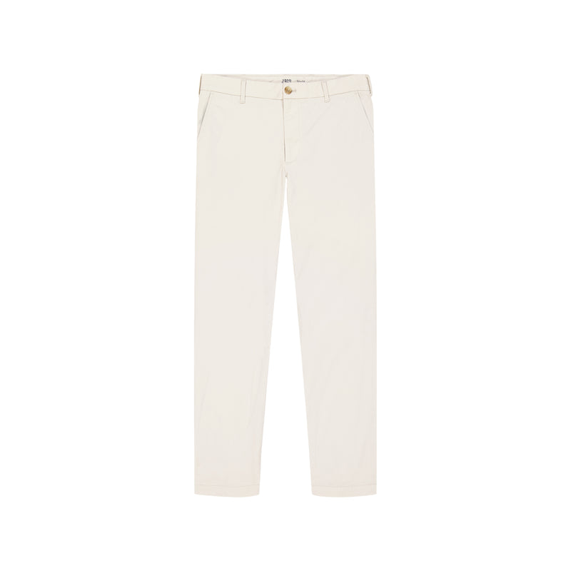 SALTWATER STRETCH FLAT-FRONT STRAIGHT FIT CHINO PANT - SILVER BIRCH