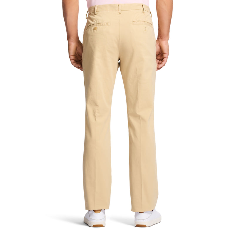 SALTWATER STRETCH FLAT FRONT STRAIGHT FIT CHINO PANT - PALE KHAKI