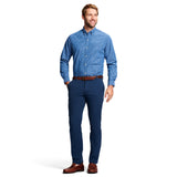 SALTWATER FLAT FRONT CHINO PANT - CADET NAVY