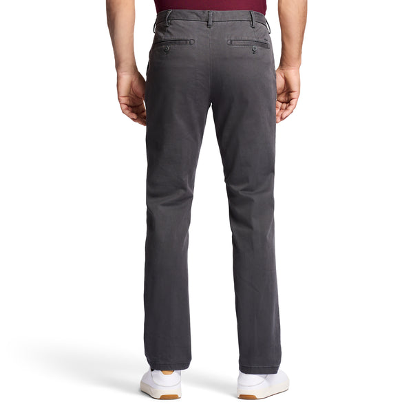 SALTWATER STRETCH FLAT FRONT STRAIGHT FIT CHINO PANT - ASPHALT