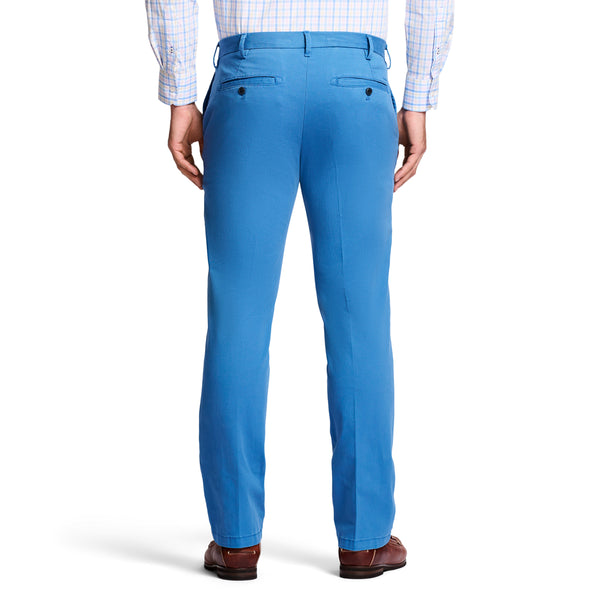 SALTWATER STRETCH FLAT FRONT STRAIGHT FIT CHINO PANT - FEDERAL BLUE