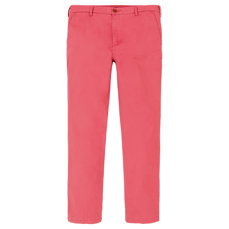 SALTWATER STRETCH FLAT FRONT STRAIGHT FIT CHINO PANT - SALTWATER RED