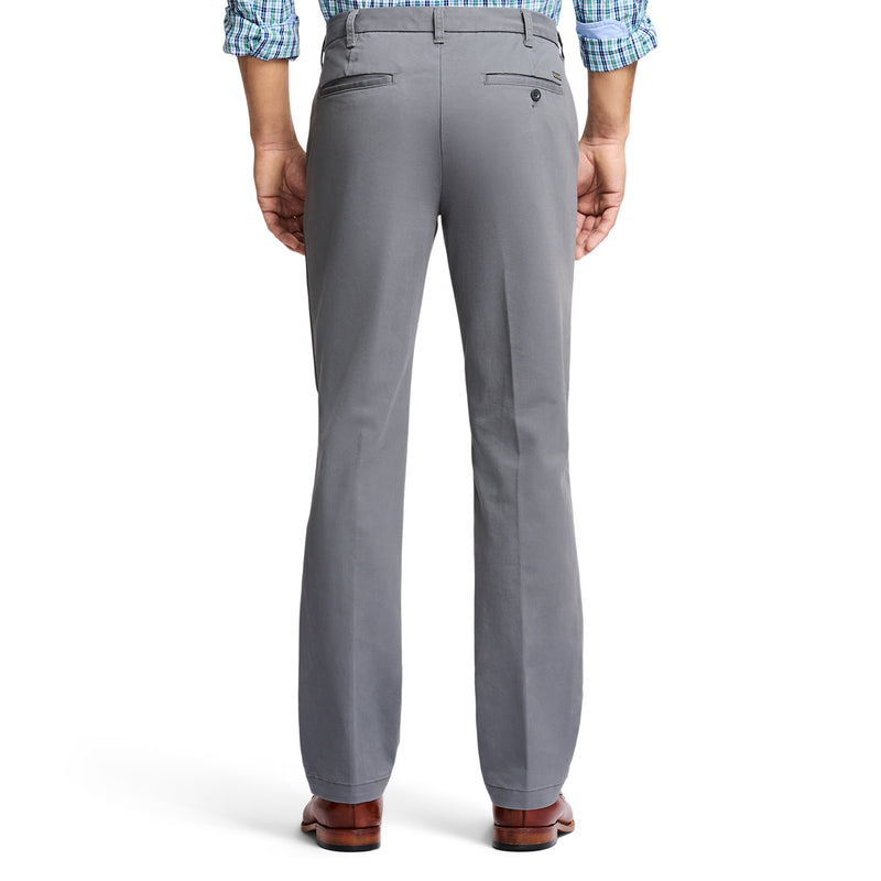 PERFORMANCE FLAT FRONT STRAIGHT FIT CHINO PANT - SMOKED PEARL