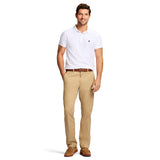 PERFORMANCE FLAT FRONT CHINO PANTS - CEDARWOOD KHAKI