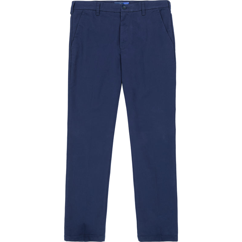 PERFORMANCE STRETCH FLAT-FRONT STRAIGHT FIT CHINO PANTS - NAVY