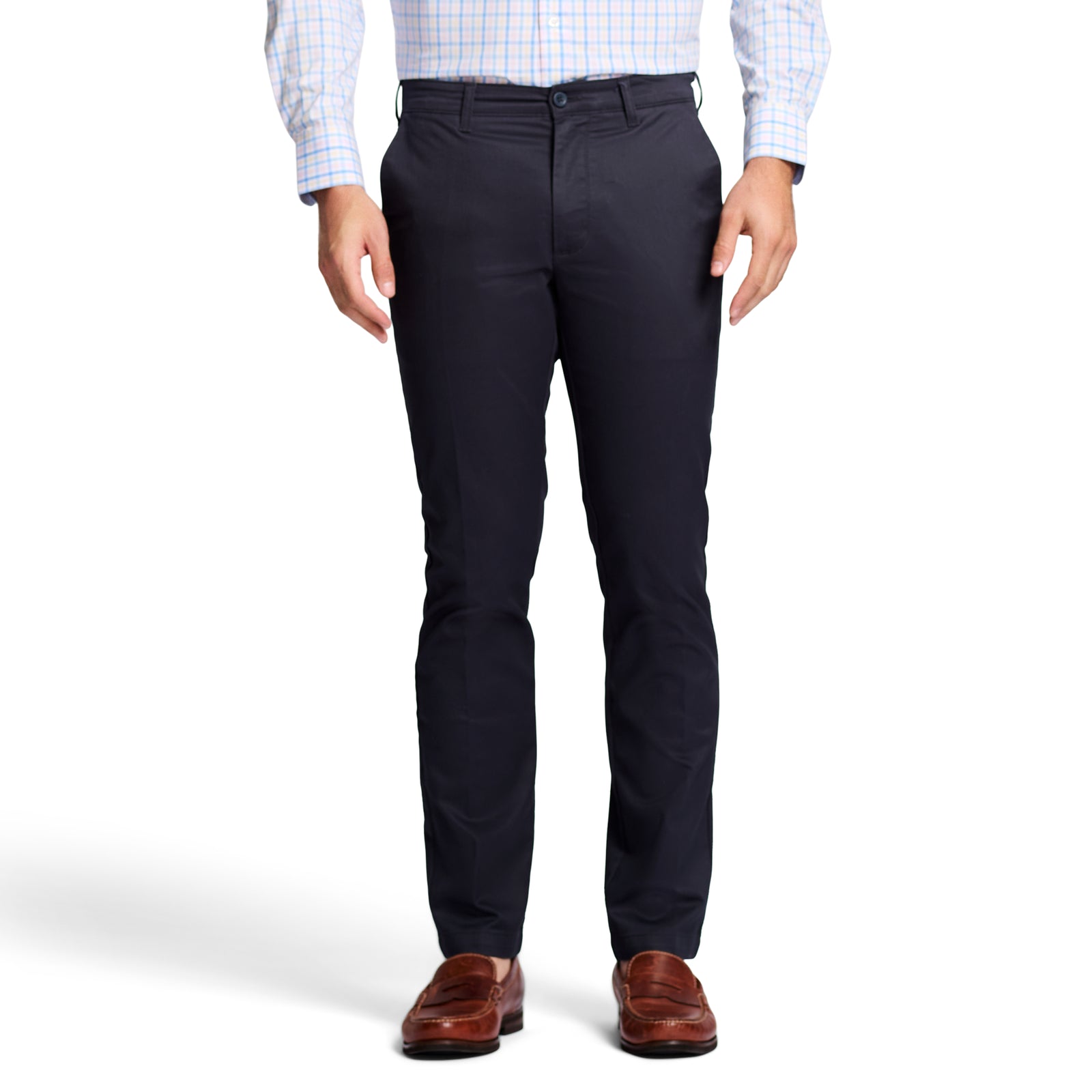 Performance Flat Front Chino Pants Straight - Izod Sportswear - Navy