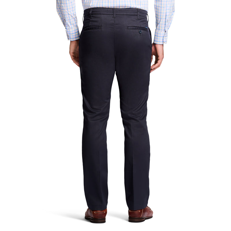 PERFORMANCE FLAT FRONT STRAIGHT FIT CHINO PANT - NAVY