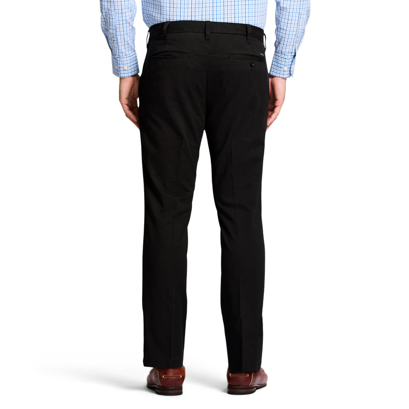 PERFORMANCE FLAT FRONT CHINO PANTS SLIM - BLACK