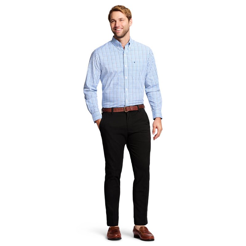 PERFORMANCE FLAT FRONT CHINO PANTS SLIM - BLACK