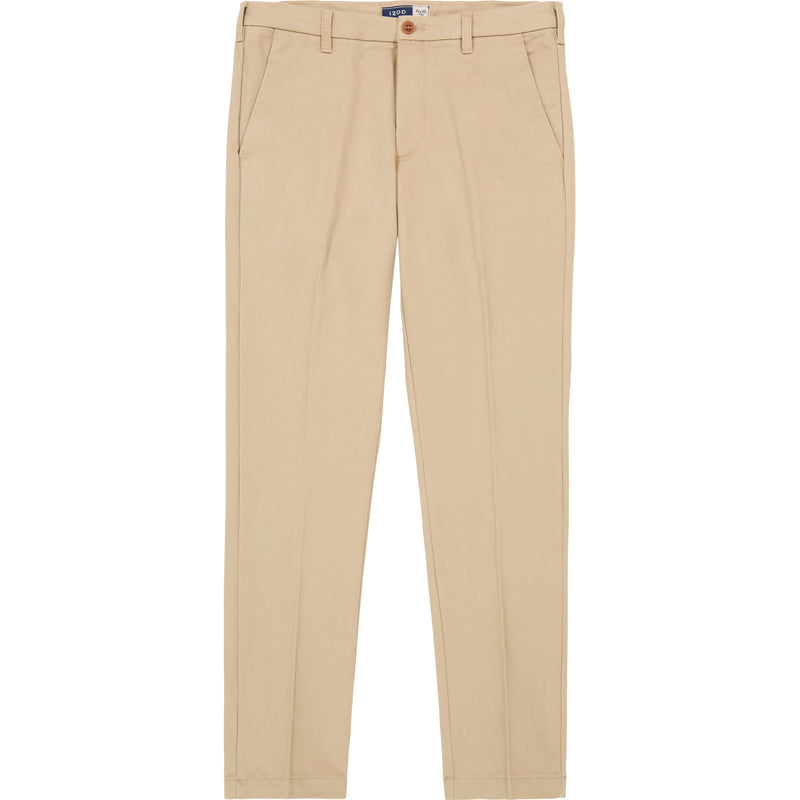 PERFORMANCE FLAT FRONT CHINO PANTS SLIM - CEDARWOOD KHAKI