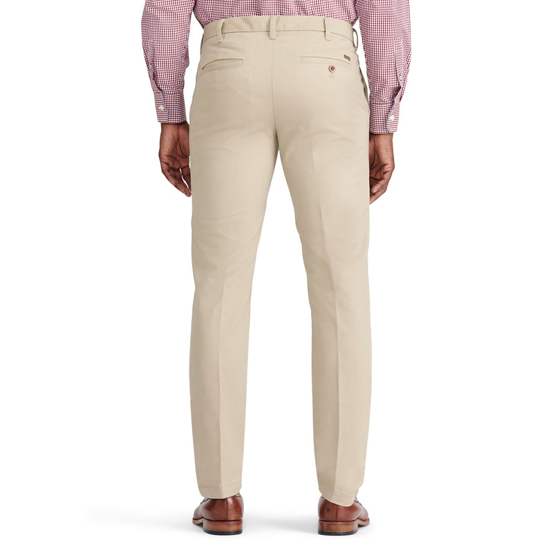 PERFORMANCE FLAT FRONT CHINO PANTS SLIM - CEDARWOOD KHAKI