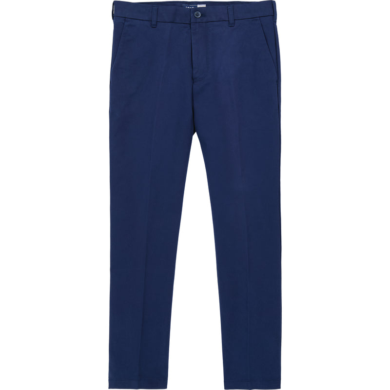 PERFORMANCE FLAT FRONT CHINO PANTS SLIM - NAVY