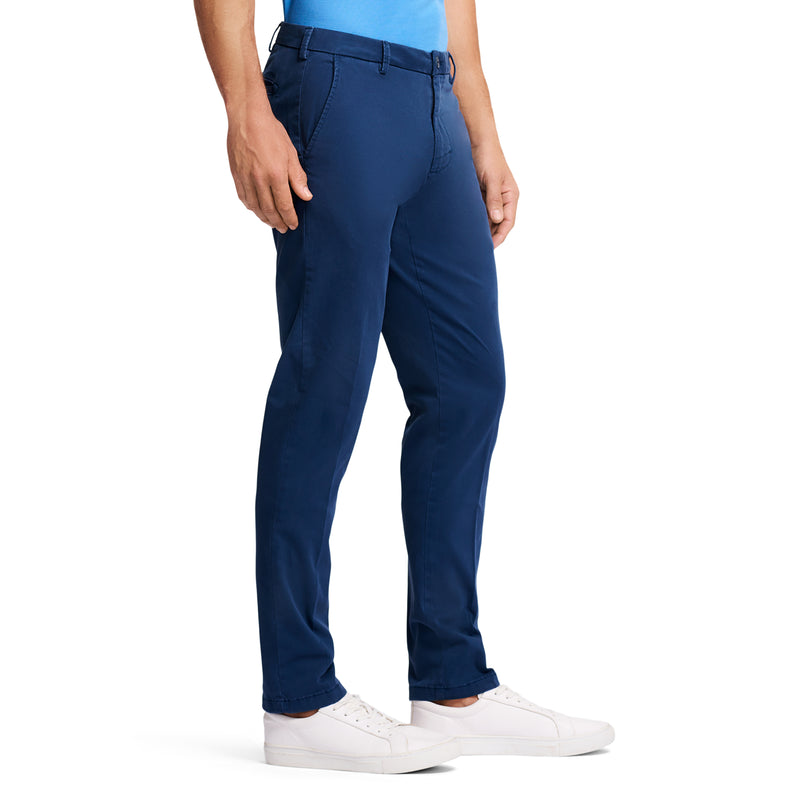 SALTWATER STRETCH FLAT-FRONT SLIM FIT CHINO PANT - CADET NAVY