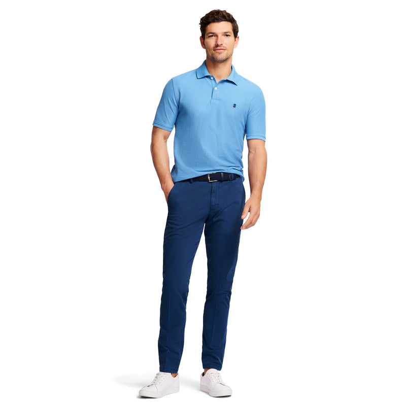 SALTWATER STRETCH FLAT-FRONT SLIM FIT CHINO PANT - CADET NAVY