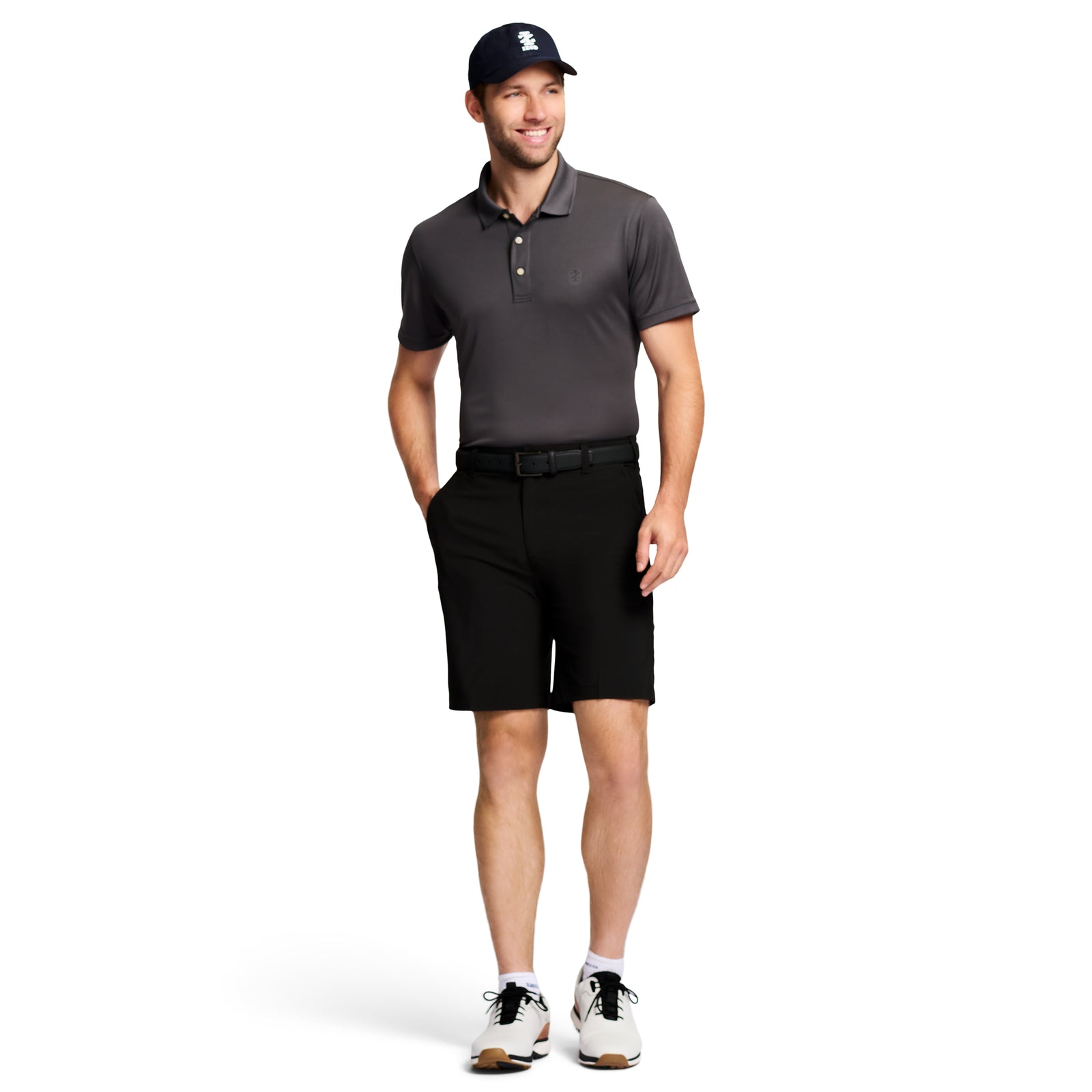 GOLF 9.5 SWINGFLEX STRETCH STRAIGHT FIT SHORT BLACK IZOD