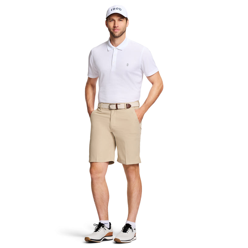 Golf Micro Poly Classic Fit Short Khaki – IZOD - Main Image