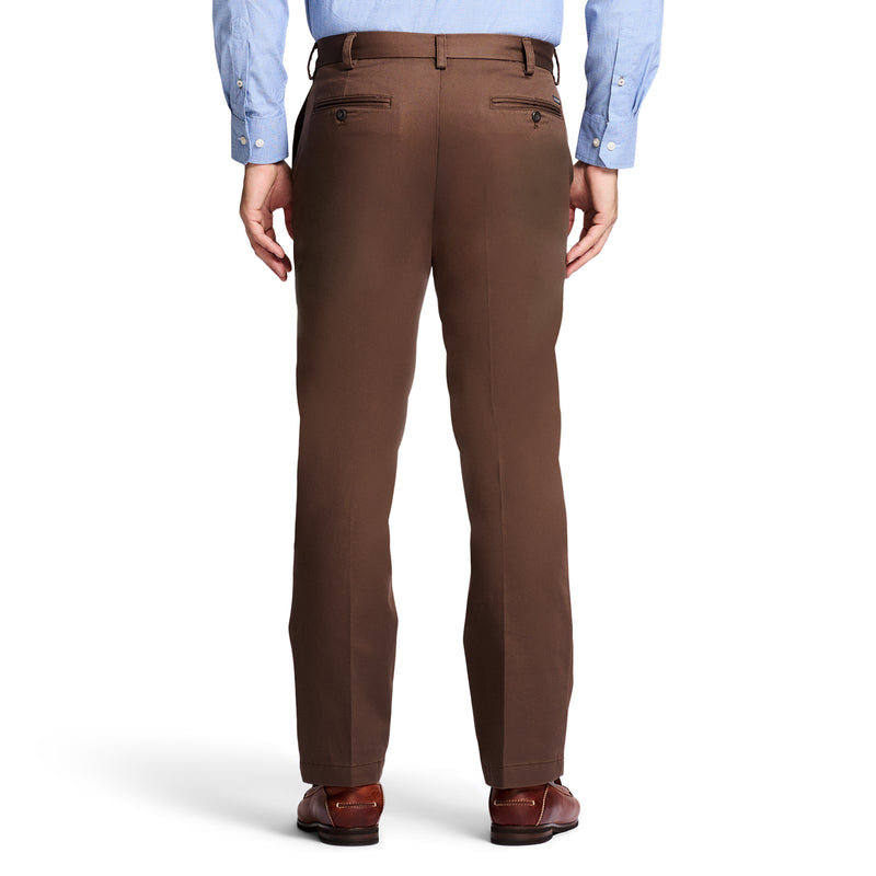 AMERICAN CHINO FLAT FRONT STRAIGHT FIT PANT - DECAF COFFEE