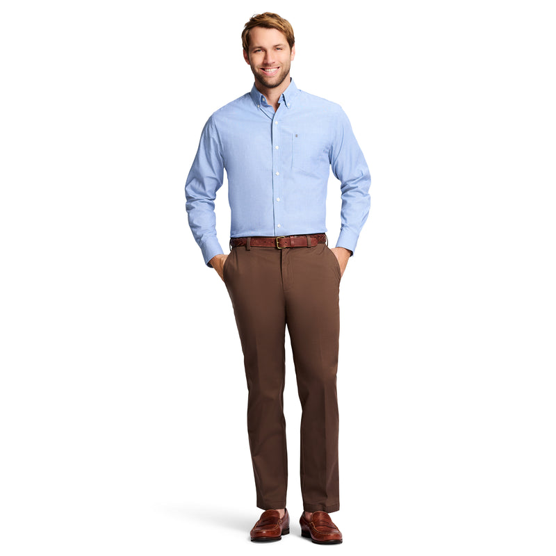 AMERICAN CHINO FLAT FRONT STRAIGHT FIT PANT - DECAF COFFEE