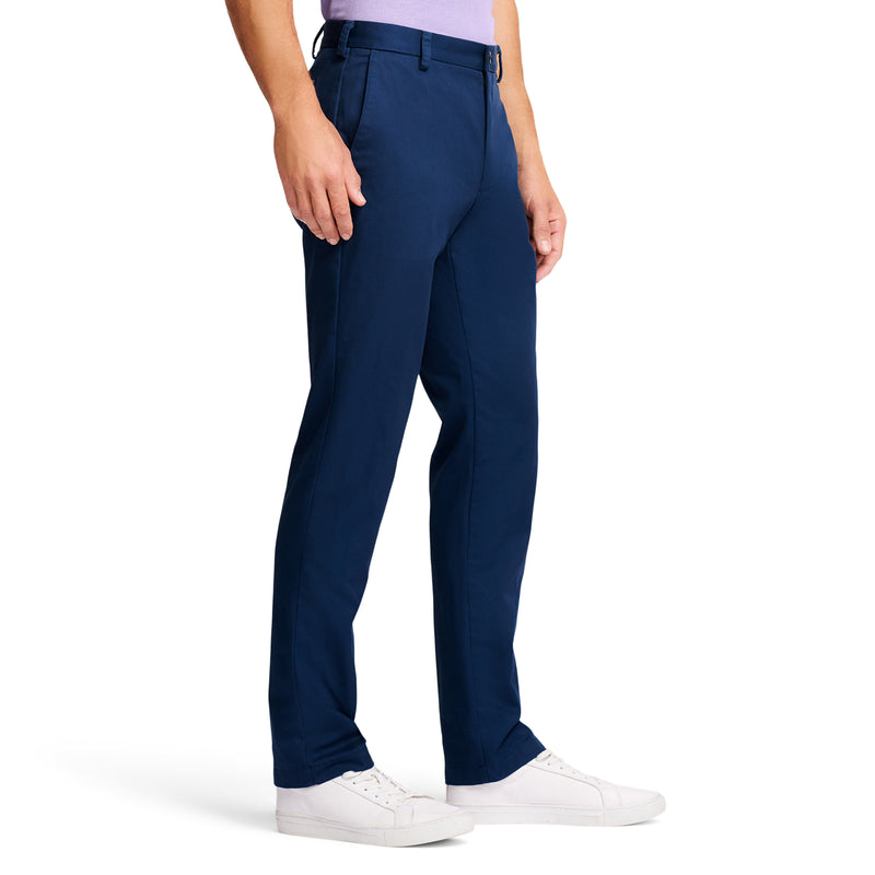 AMERICAN CHINO FLAT-FRONT STRAIGHT FIT PANT - NAVY